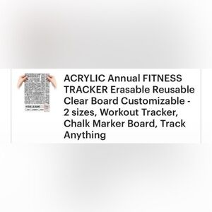 Acrylic Annual Peloton Tracker Board
